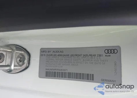 2015 Audi A5 2.0T Premium from USA, damaged, VIN WAUMFAFR7FA053371